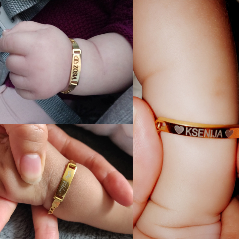 Coordinates Bracelet - Vnox カスタマイズ赤ちゃんの名前ブレスレット、女の子、男の子用、カスタム名誕生日バングル、ステンレス鋼のハートチャームブレスレットギフト