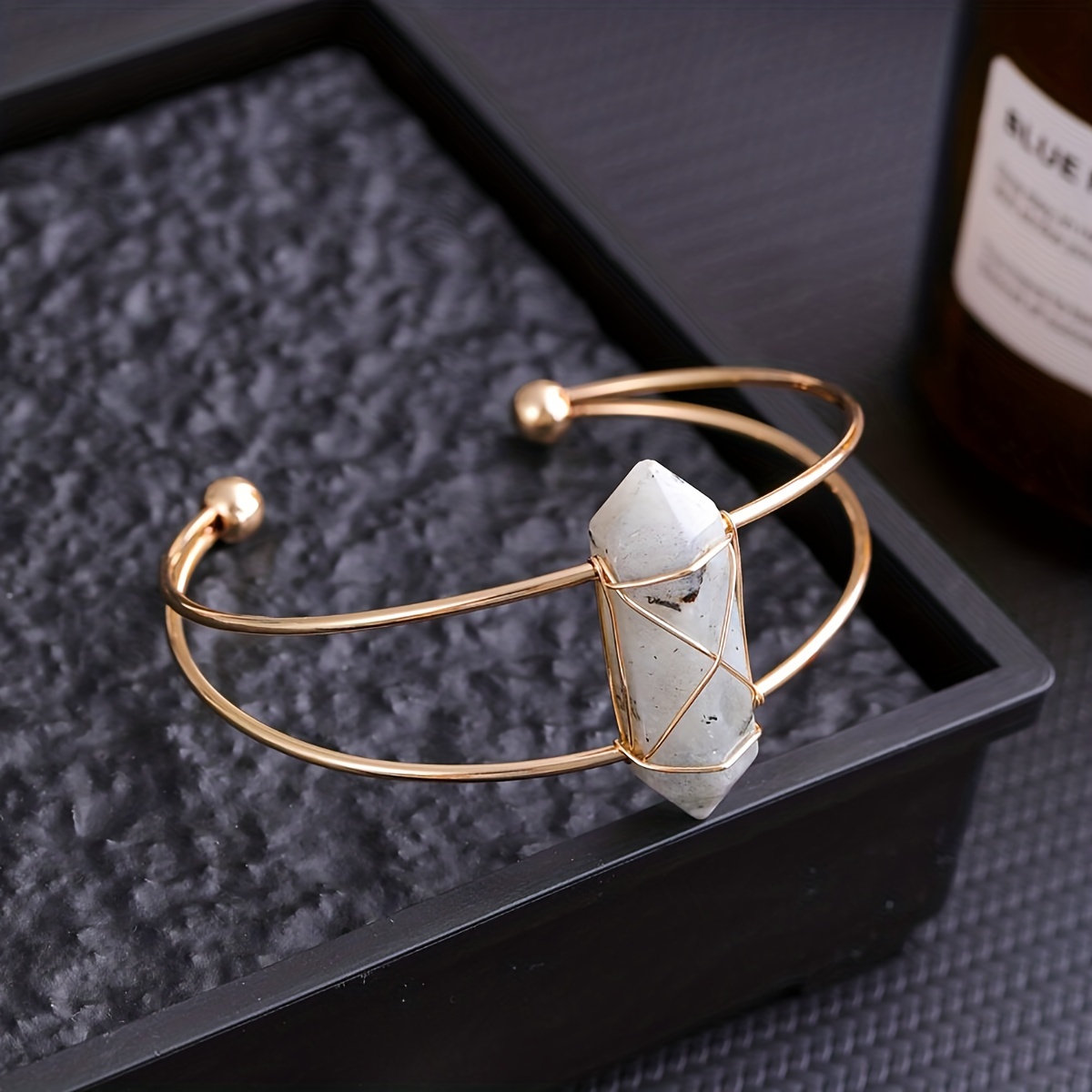 Coordinates Bracelet - Yeevaa-天然石ブレスレット,六角形列,オープン,調整可能,チャクラバランシング,1個