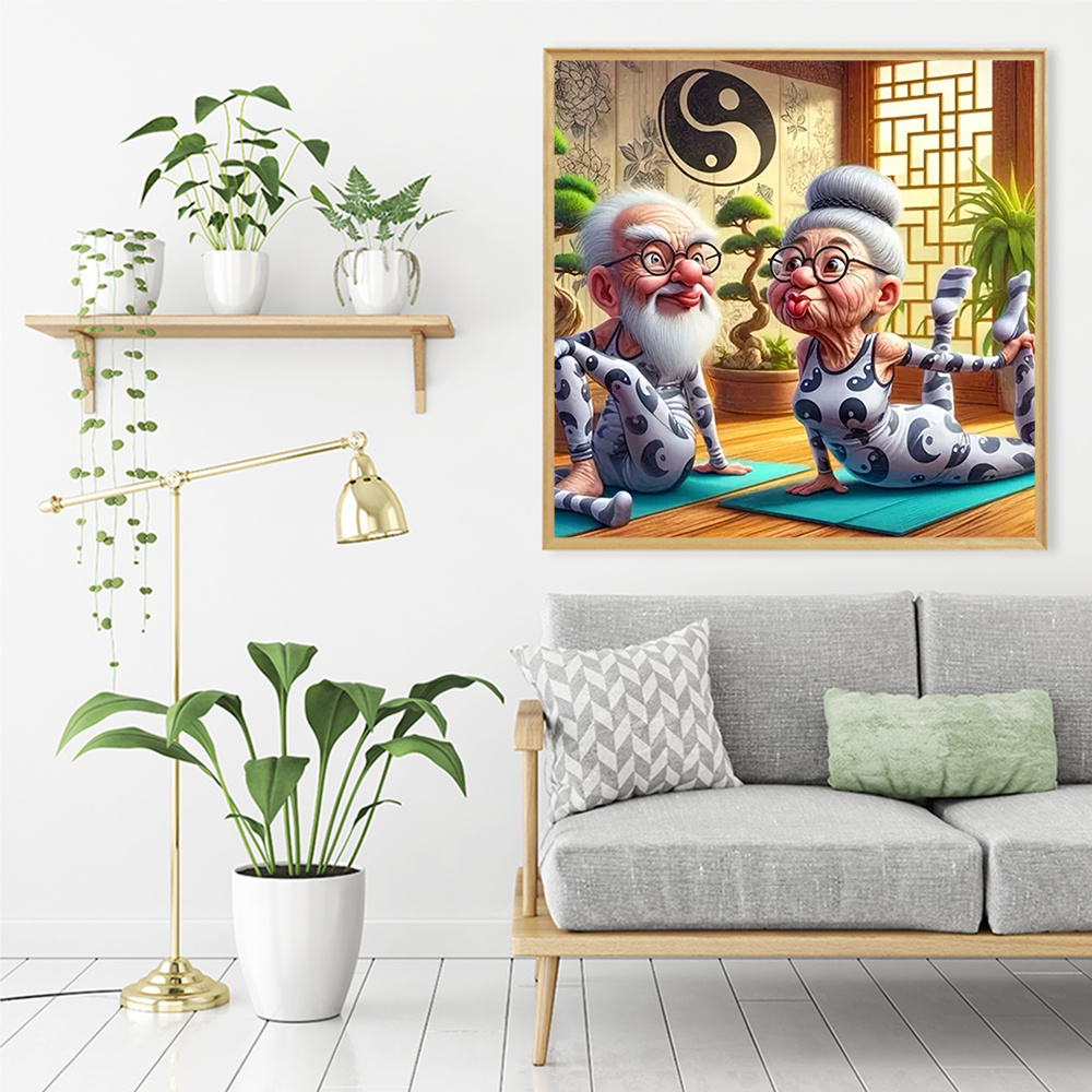 Momoart 老人ダイヤモンドモザイクカップルポートレート - Photo Mosaic Print のレビューと価格