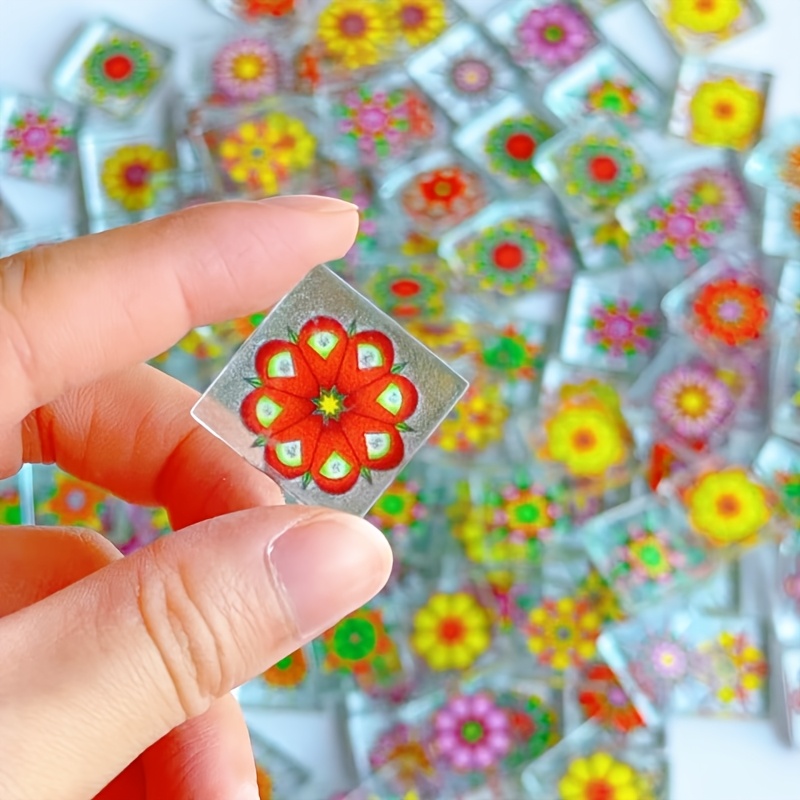100/200グラムの透明モザイク素材、2.3*2.3cmの - Photo Mosaic Print のレビューと価格
