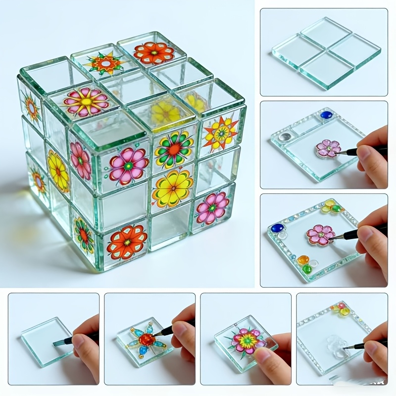 100/200グラムの透明モザイク素材、2.3*2.3cmの - Photo Mosaic Print のレビューと価格