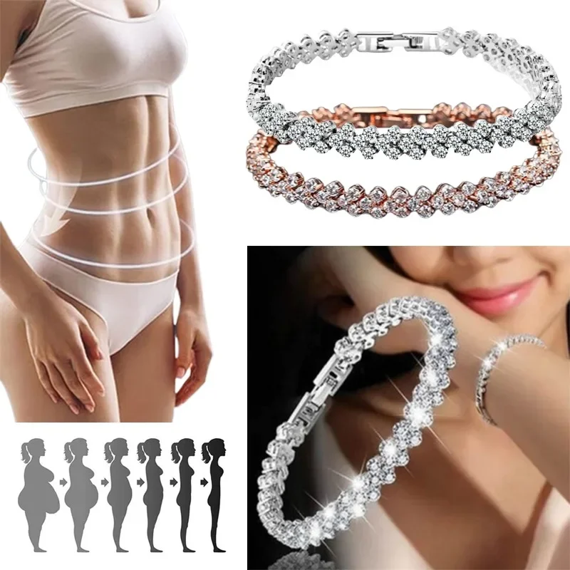 ファッション女性のクリスタルブレスレットゴールドとシルバーロ - Coordinates Bracelet のレビューと価格