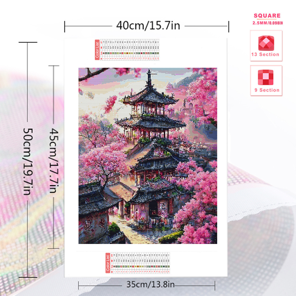Momoart-ダイヤモンド刺embroidery家の風景画 - Photo Mosaic Print のレビューと価格