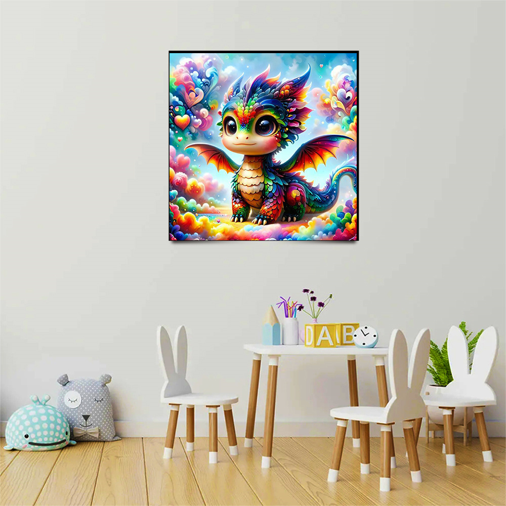 Momoart-正方形と円形のダイヤモンド絵画,ドラゴンの動 - Photo Mosaic Print のレビューと価格